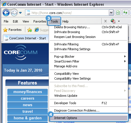 Internet Explorer Screenshot A